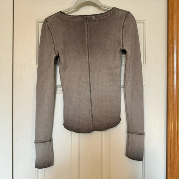 Free People We The Free Dark Side Thermal - Size Small - Gray Ombre - Picture 4 of 9